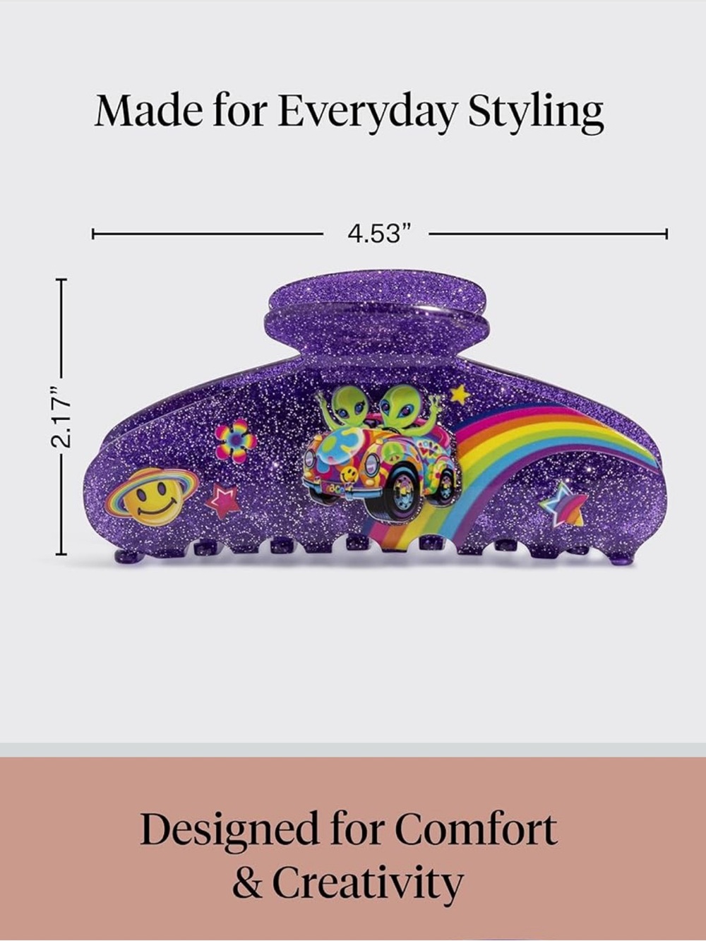Kitsch x Lisa Frank glitter claw clip NWT - Picture 5 of 6